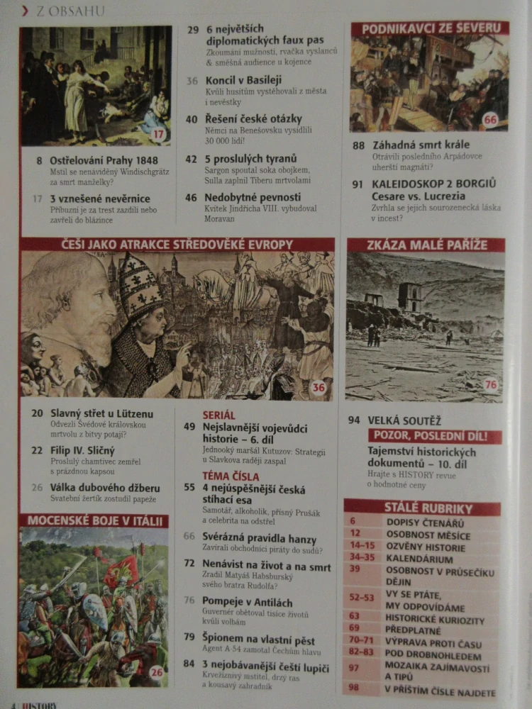 HISTORY REVUE 11/2012, ČASOPIS O HISTORII, OSTŘELOVÁNÍ PRAHY 1848, MSTIL SE NENÁVIDĚNÝ WINDISCHGRÄTZ ZA SMRT MANŽELKY?