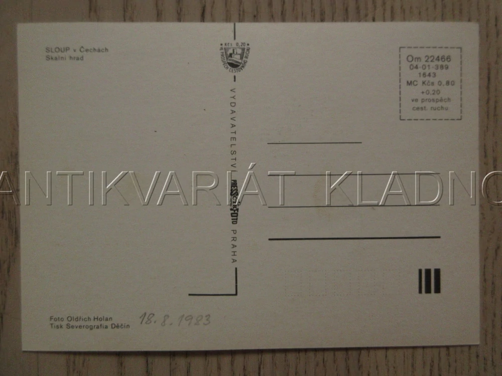 SLOUP V ČECHÁCH, SKALNÍ HRAD, OKRES ČESKÁ LÍPA, POHLEDNICE 1395