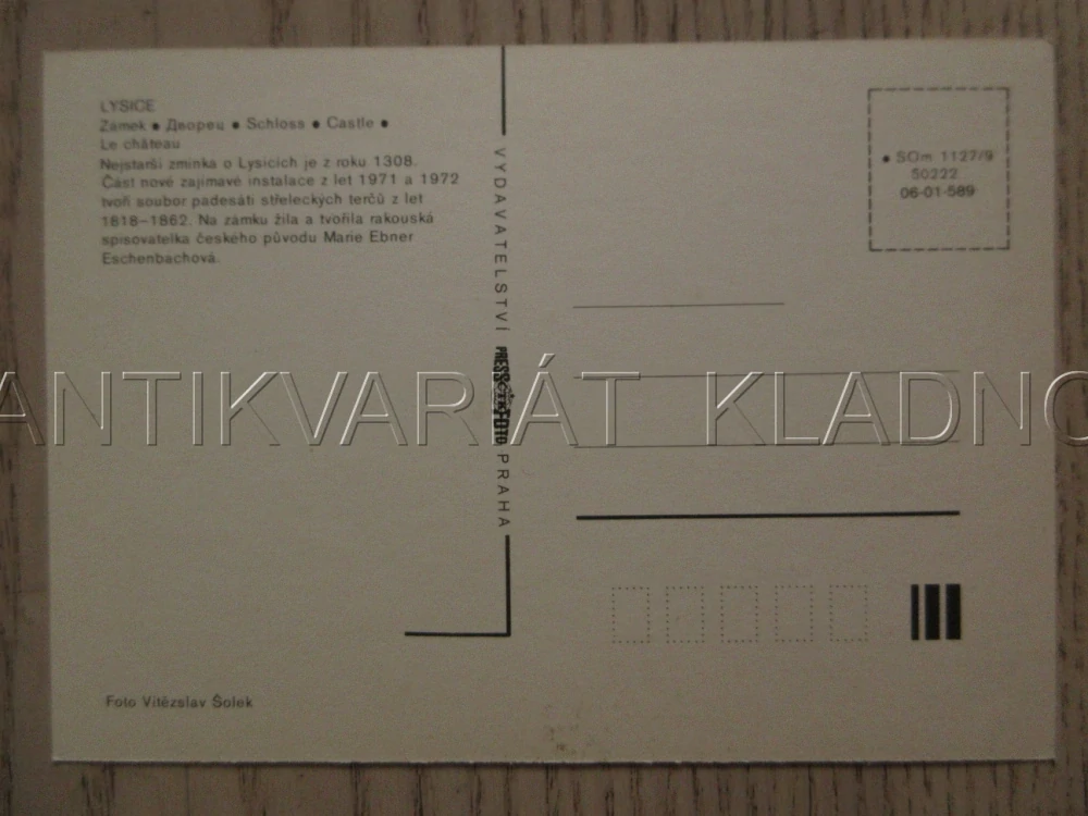 LYSICE, ZÁMEK, OKRES BLANSKO, POHLEDNICE 1402
