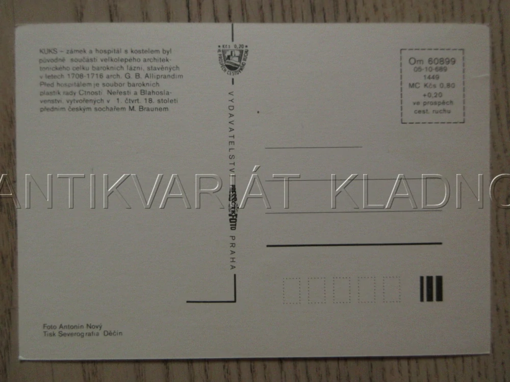 KUKS, ZÁMEK A HOSPITÁL S KOSTELEM, OKRES TRUTNOV, POHLEDNICE 1436