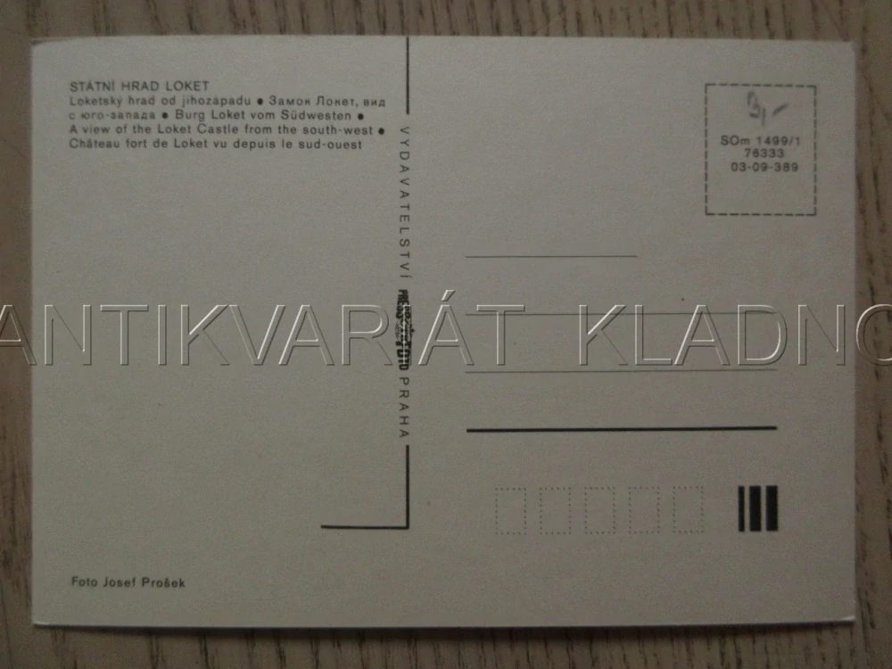 STÁTNÍ HRAD LOKET, LOKETSKÝ HRAD OD JIHOZÁPADU, OKRES SOKOLOV, POHLEDNICE 1444