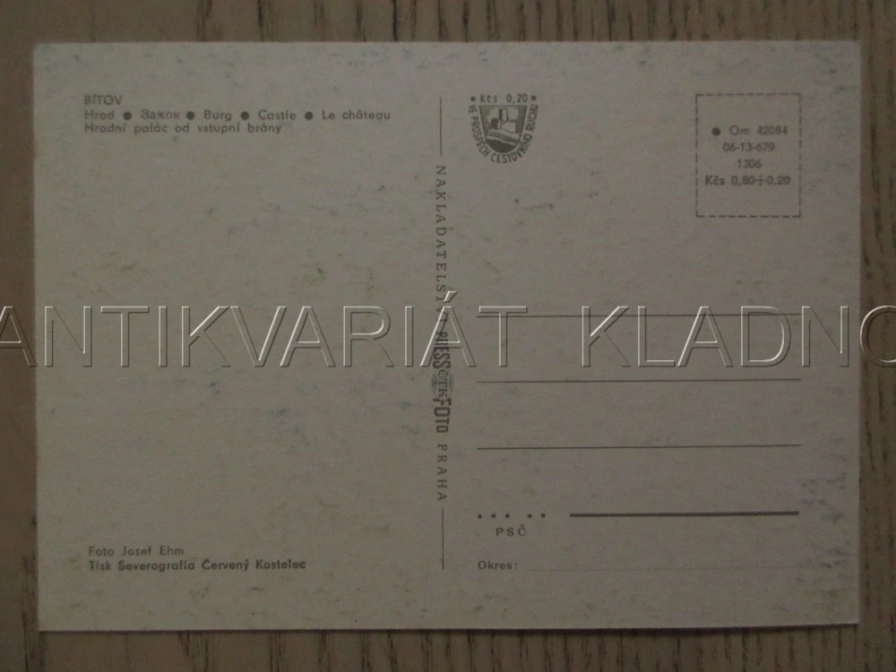 HRAD BÍTOV, HRADNÍ PALÁC OD VSTUPNÍ BRÁNY, OKRES ZNOJMO, POHLEDNICE 1488