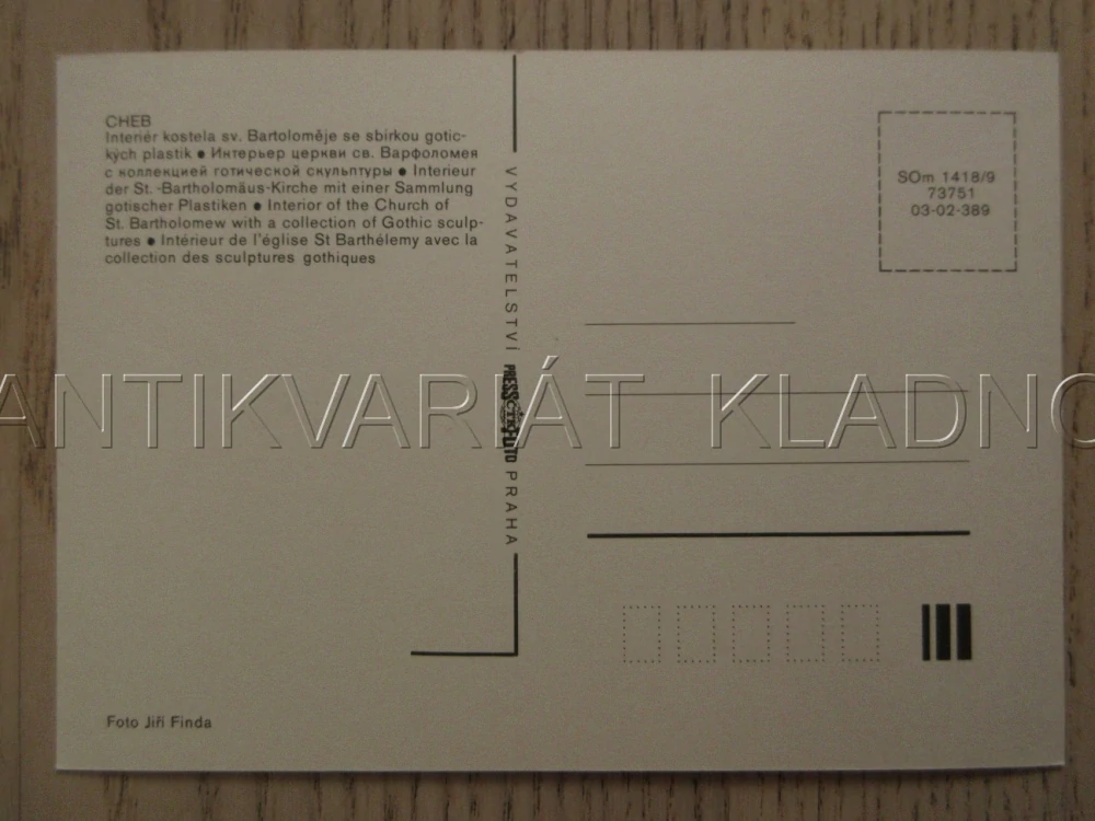 CHEB, INTERIÉR KOSTELA SV. BARTOLOMĚJE SE SBÍRKOU GOTICKÝCH PLASTIK, OKRES CHEB, POHLEDNICE 1509