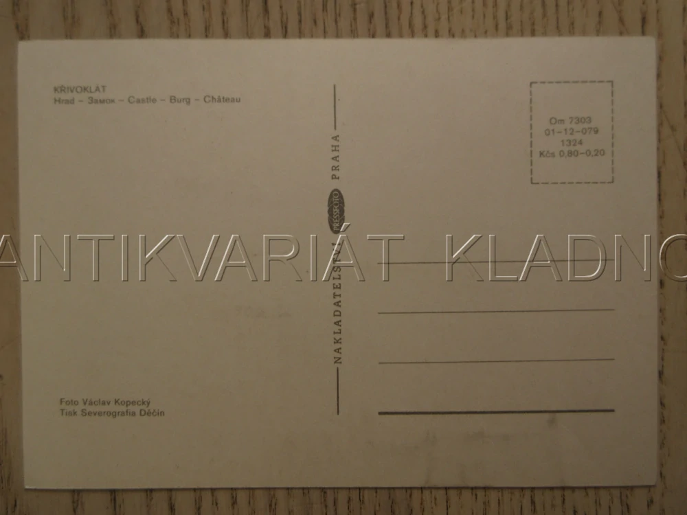 KŘIVOKLÁT, HRAD, OKRES RAKOVNÍK, POHLEDNICE 1541