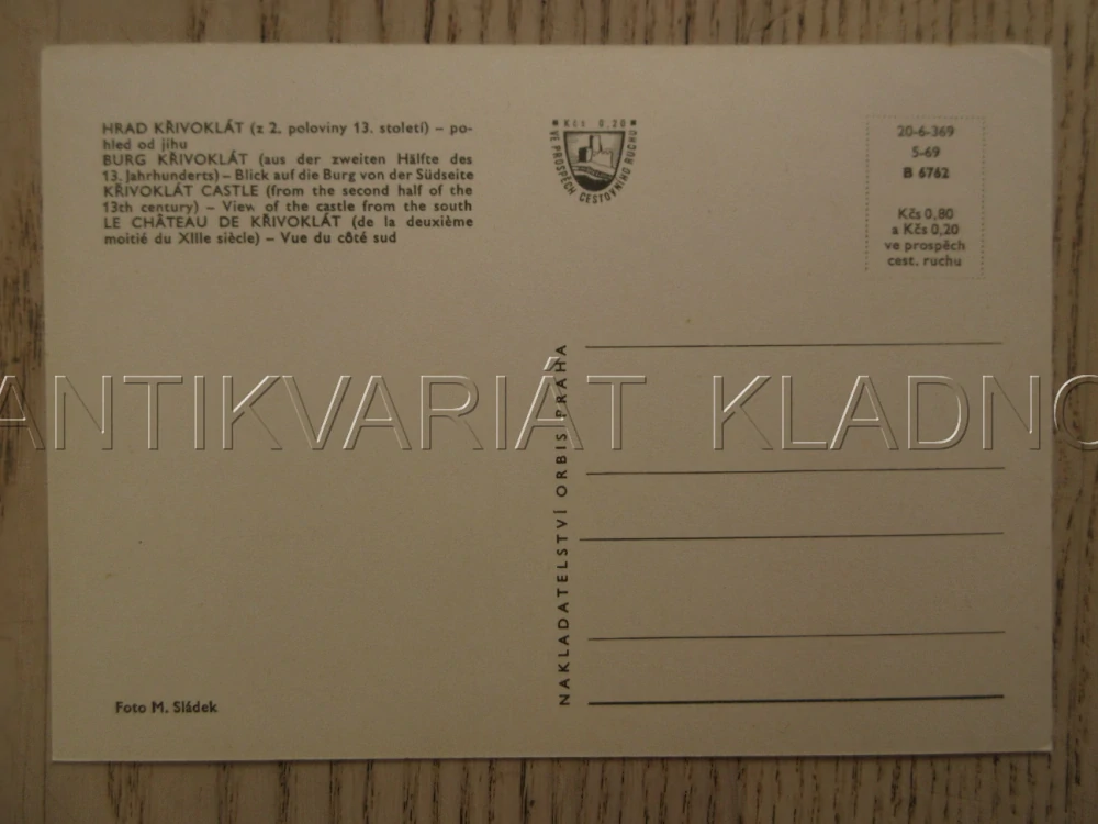 KŘIVOKLÁT, HRAD, POHLED OD JIHU, OKRES RAKOVNÍK, POHLEDNICE 1542
