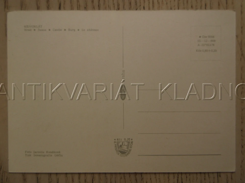 KŘIVOKLÁT, HRAD, OKRES RAKOVNÍK, POHLEDNICE 1543