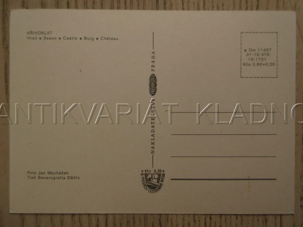 KŘIVOKLÁT, HRAD, OKRES RAKOVNÍK, POHLEDNICE 1545