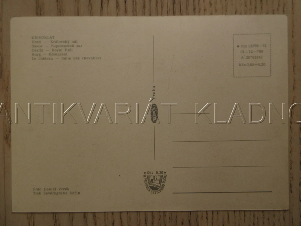 KŘIVOKLÁT, HRAD, KRÁLOVSKÝ SÁL, OKRES RAKOVNÍK, POHLEDNICE 1549
