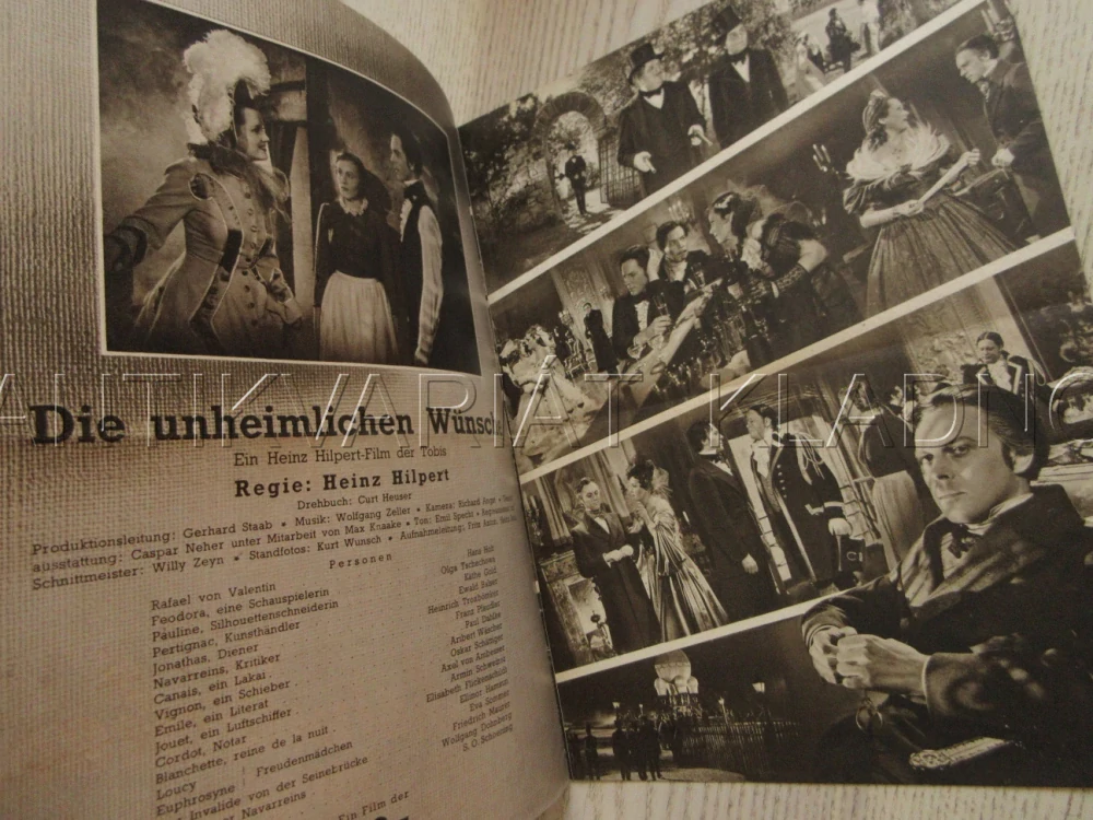DIE UNHEIMLICHEN WÜNSCHE, H. HOLT, O. TSCHECHOWA, P. DAHLKE, FILM NĚM. ŘÍŠE, FILM KURIER VBŠ Č. 2975