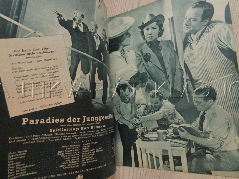 PARADIES DER JUNGGESELLEN, P. BILDT, H. RÜHMANN, J. SIEBER, FILM NĚM. ŘÍŠE, FILM KURIER VBŠ Č. 2986