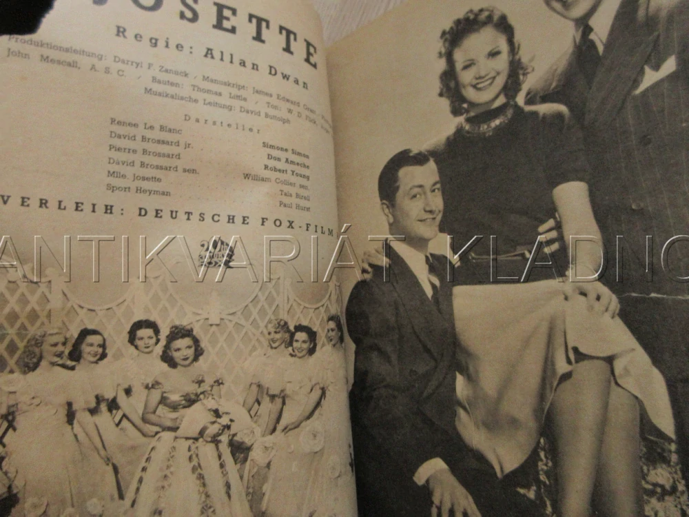 JOSETTE, S. SIMON, D. AMECHE, R. YOUNG, FILM USA, FILM KURIER VBŠ Č. 2991