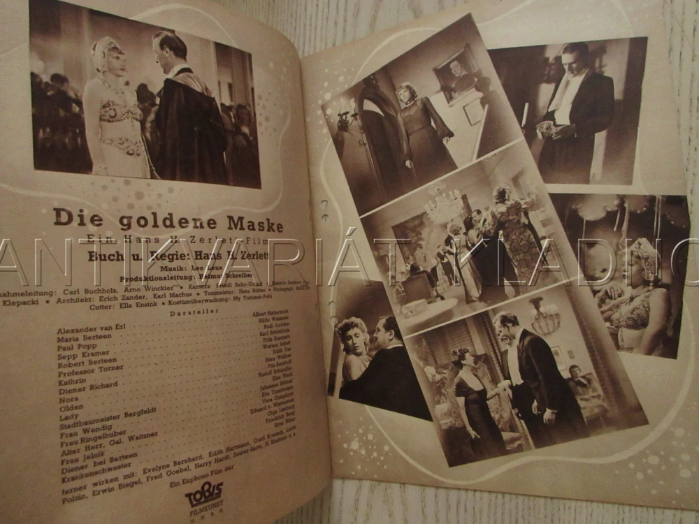 ZLATÁ MASKA, A. MATTERSTOCK, R. GODDEN, H. WEISSNER, FILM NĚM. ŘÍŠE, FILM KURIER VBŠ Č. 2992