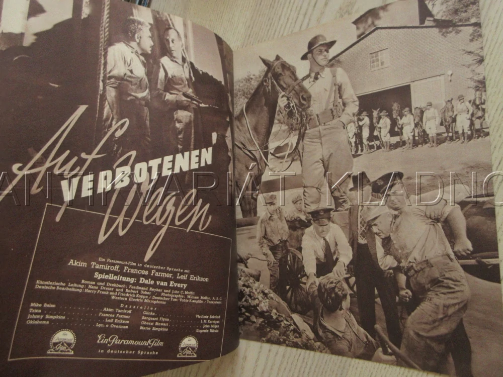 RIDE A CROOKED MILE, A. TAMIROFF, F. FARMER, L. ERIKSON, FILM USA, FILM KURIER VBŠ Č. 3016