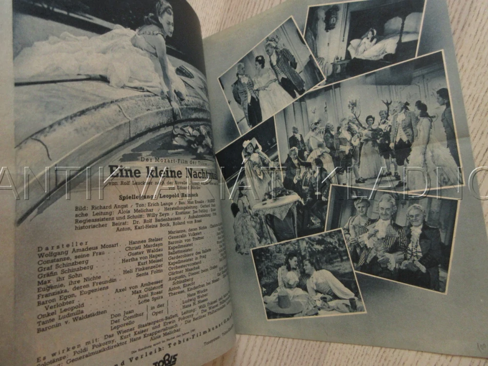 MOZARTOVA CESTA DO PRAHY, H. STELZER, CH. MARDAYN, O. ENGEL, FILM NĚM. ŘÍŠE, FILM KURIER VBŠ Č. 3028