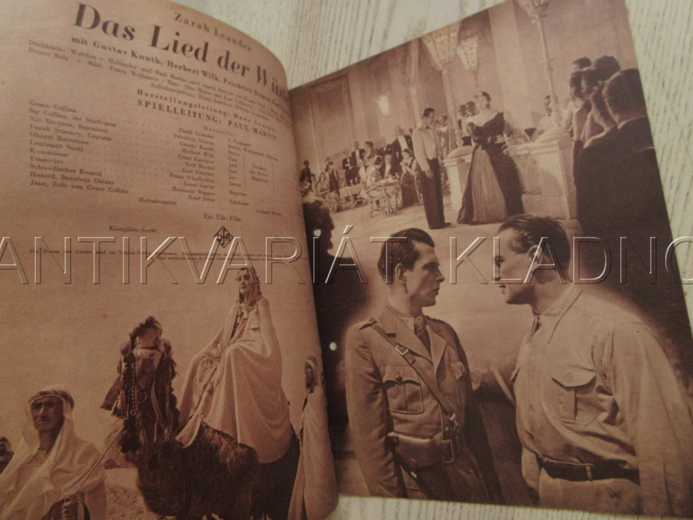 PÍSEŇ POUŠTĚ, Z. LEANDER, F. DOMIN, G. KNUTH, FILM NĚM. ŘÍŠE, FILM KURIER VBŠ Č. 3034