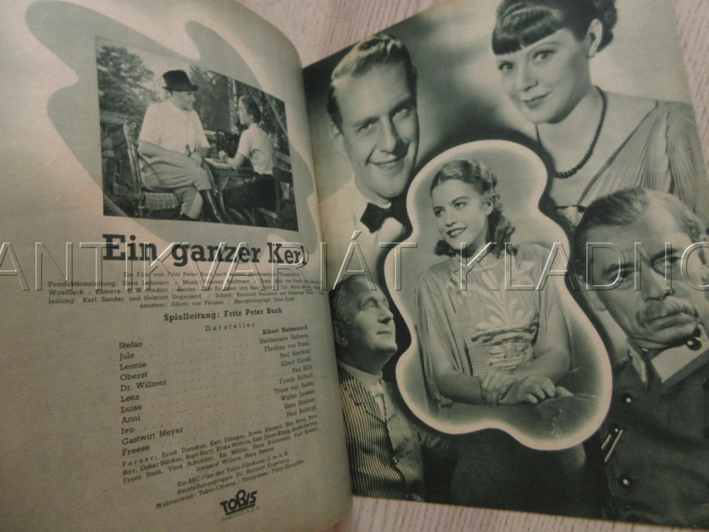 EIN GANZER KERL, A. MATTERSTOCK. P. HENCKELS, P. BILDT, FILM NĚM. ŘÍŠE, FILM KURIER VBŠ Č. 3040