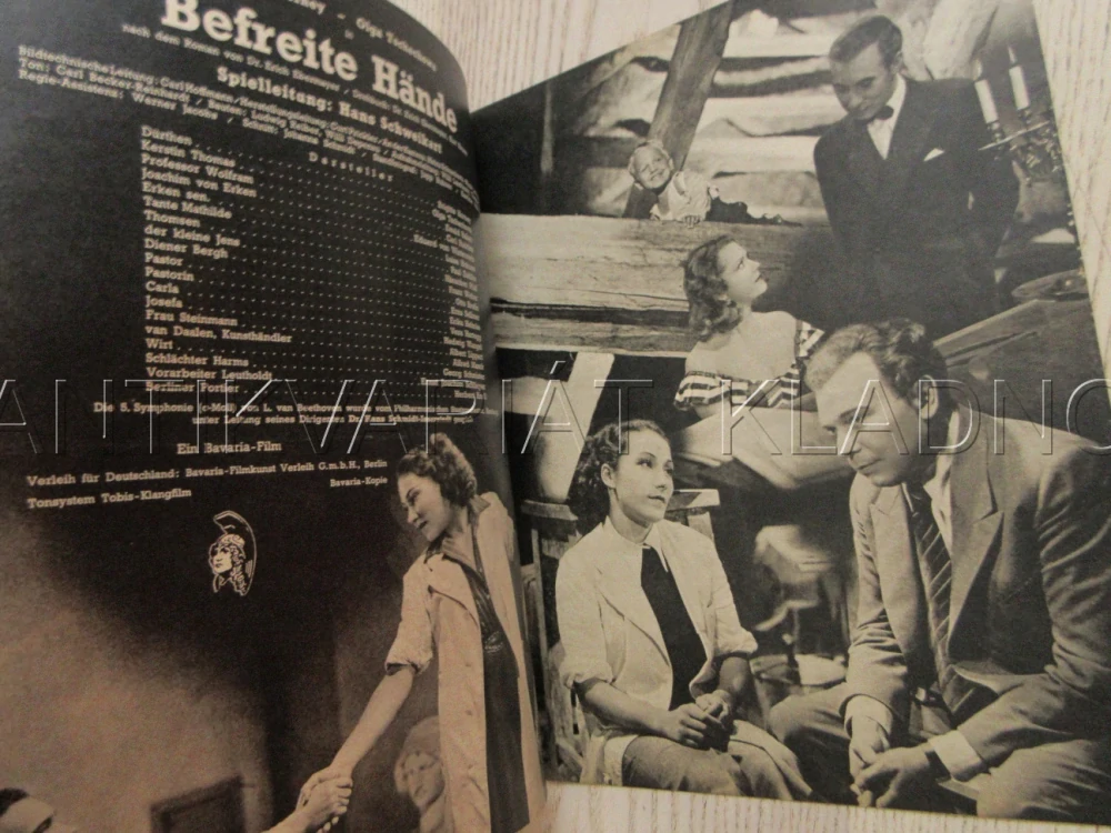 BEFEITE HÄNDE, B. HORNEY, O. TSCHECHOWA, E. BALSER, FILM NĚM. ŘÍŠE, FILM KURIER VBŠ Č. 3047