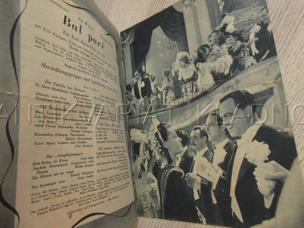 BAL PARÉ, P. HARTMANN, I. WERNER, H. STELZER, FILM NĚM. ŘÍŠE, FILM KURIER VBŠ Č. 3092