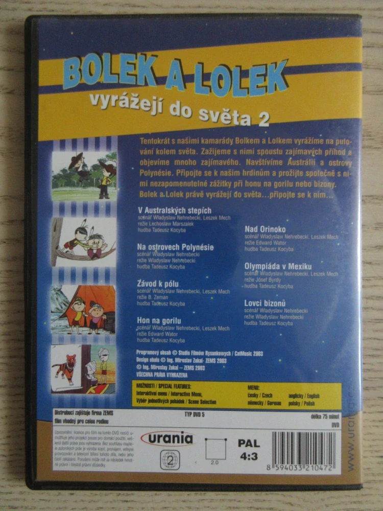 BOLEK A LOLEK VYRÁŽEJÍ DO SVĚTA 2., DVD FILM
