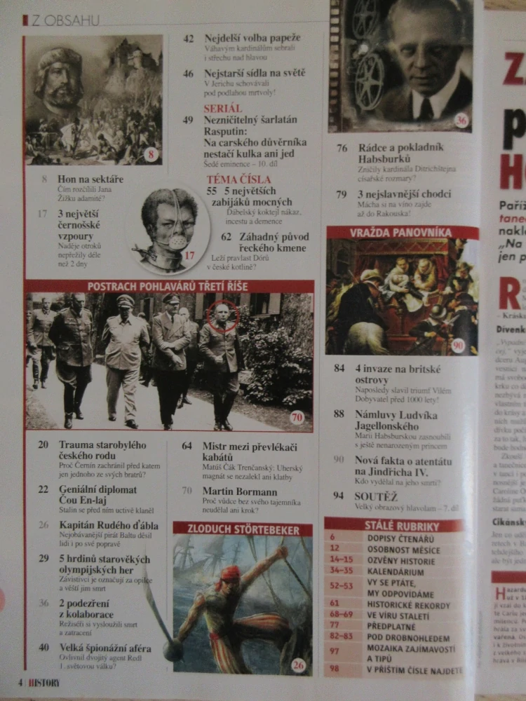 HISTORY REVUE 8/2011, ČASOPIS O HISTORII, MARTIN BORMANN: PROČ BEZ NĚJ VŮDCE NEUDĚLAL NIKDY ANI KROK?