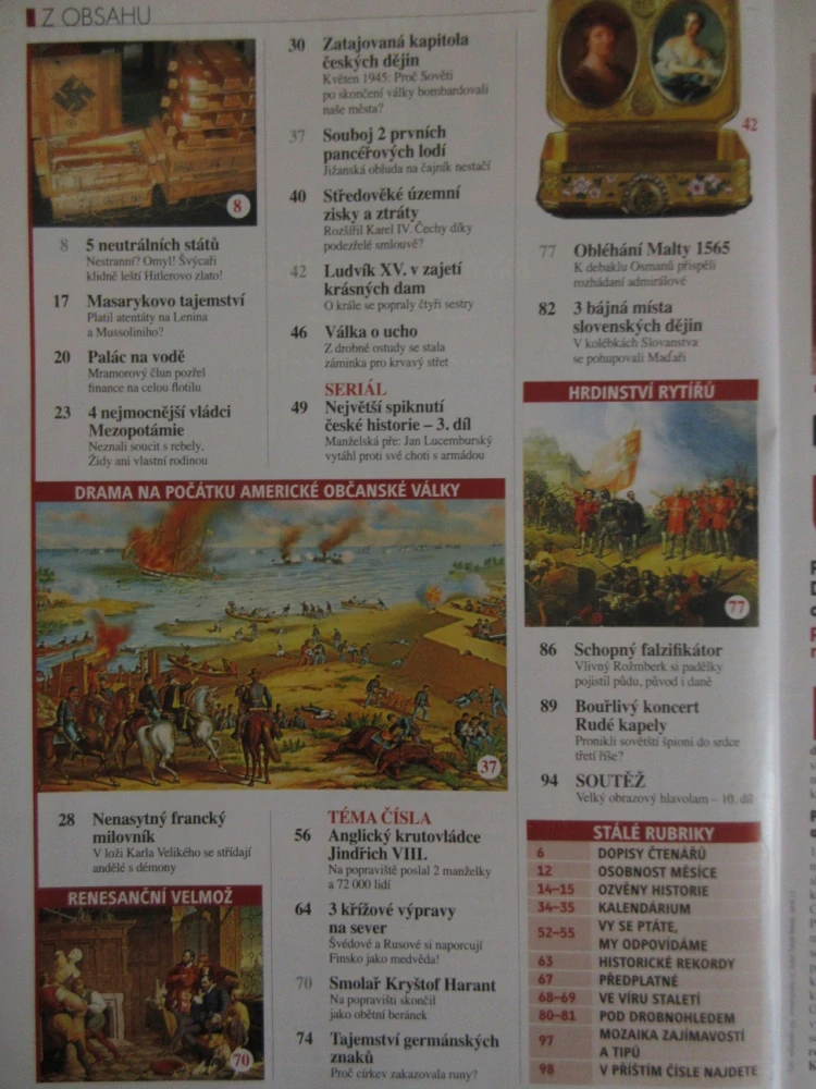 HISTORY REVUE 11/2011, ČASOPIS O HISTORII, JINDŘICH VIII.: POSLAL NA POPRAVIŠTĚ 2 MANŽELKY A 72 000 LIDÍ!