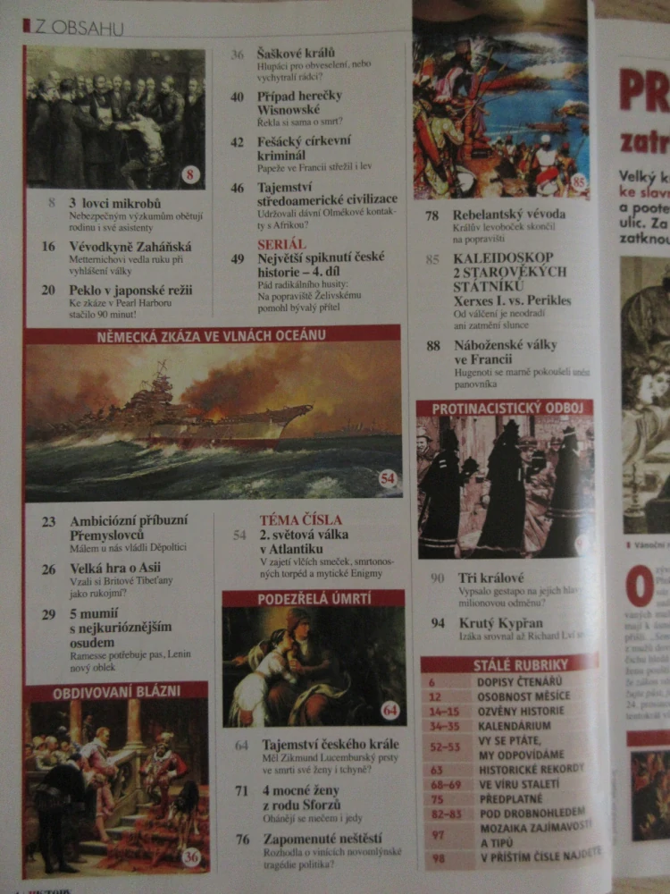 HISTORY REVUE 12/2011, ČASOPIS O HISTORII, MĚL ZIKMUND LUCEMBURSKÝ PRSTY VE SMRTI SVÉ ŽENY I TCHYNĚ?