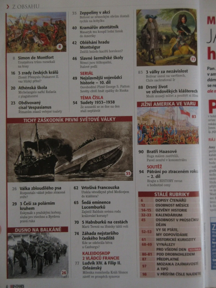 HISTORY REVUE 3/2013, ČASOPIS O HISTORII, ZRADIL PŘEMYSLA OTAKARA II. BLÍZKÝ PŘÍTEL?