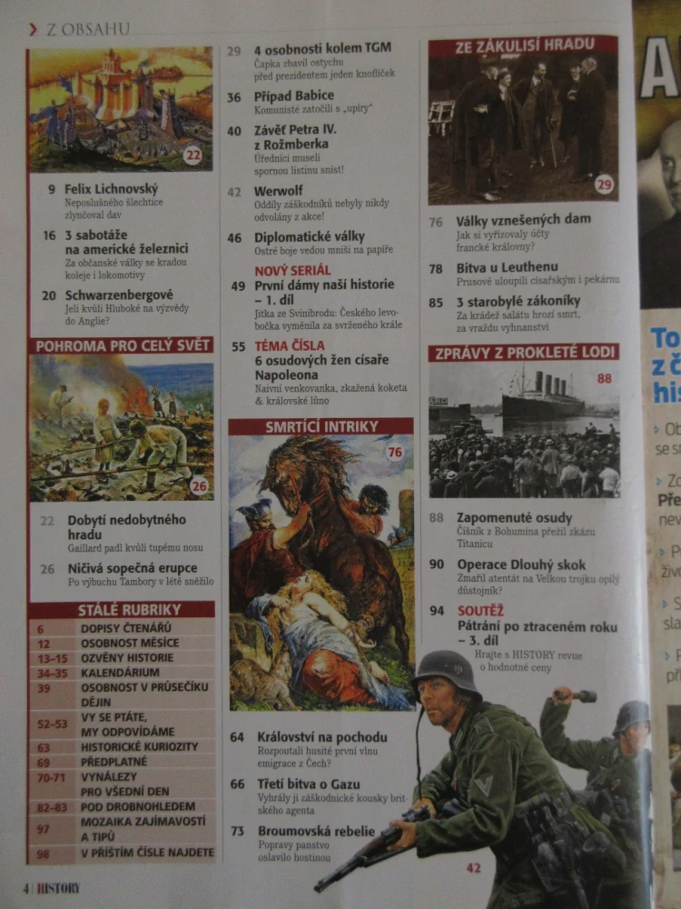HISTORY REVUE 4/2013, ČASOPIS O HISTORII, NAPOLEONOVY OSUDOVÉ LÁSKY: S KÝM SI CÍSAŘ DOKAZOVAL SVOJI PLODNOST?