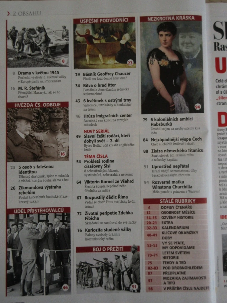 HISTORY REVUE 5/2018, ČASOPIS O HISTORII, PROKLETÁ RODINA CÍSAŘOVNY SISI