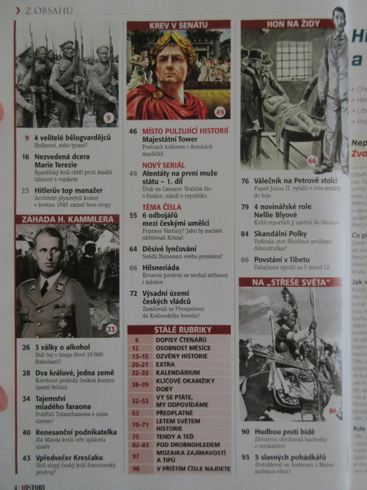 HISTORY REVUE 4/2019, ČASOPIS O HISTORII, NEJVĚTŠÍ TAJEMSTVÍ TUTANCHAMONA