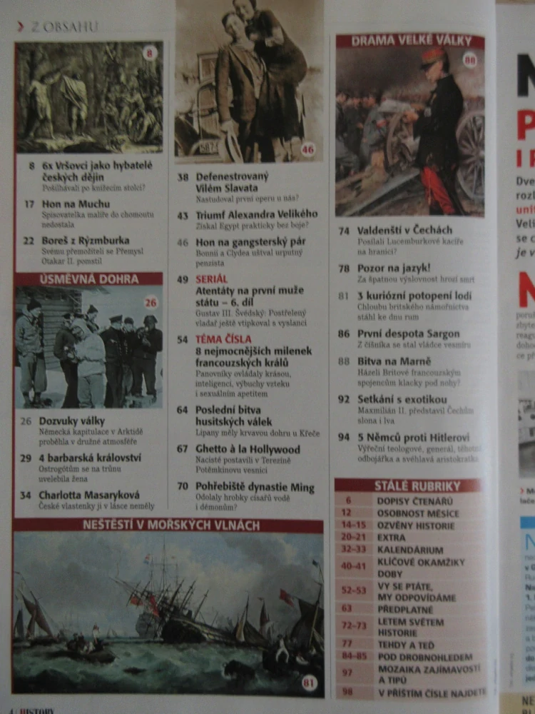 HISTORY REVUE 9/2019, ČASOPIS O HISTORII, NEJMOCNĚJŠÍ MILENKY FRANCOUZSKÝCH KRÁLŮ