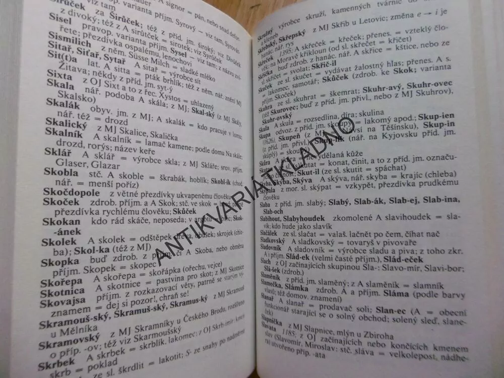 NAŠE PŘÍJMENÍ, MALÉ ENCYKLOPEDIE,