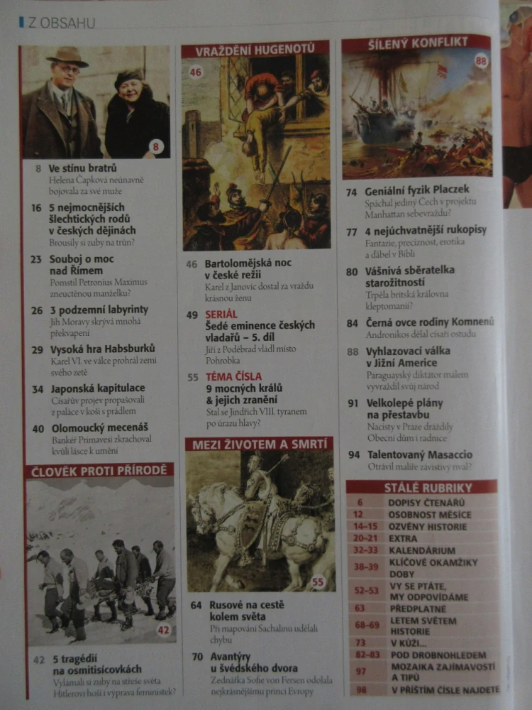 HISTORY REVUE 8/2021, ČASOPIS O HISTORII, NEJMOCNĚJŠÍ ŠLECHTICKÉ RODY V ČESKÝCH DĚJINÁCH