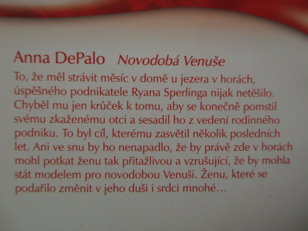 NOVODOBÁ VENUŠE, ANNA DEPALO, **an