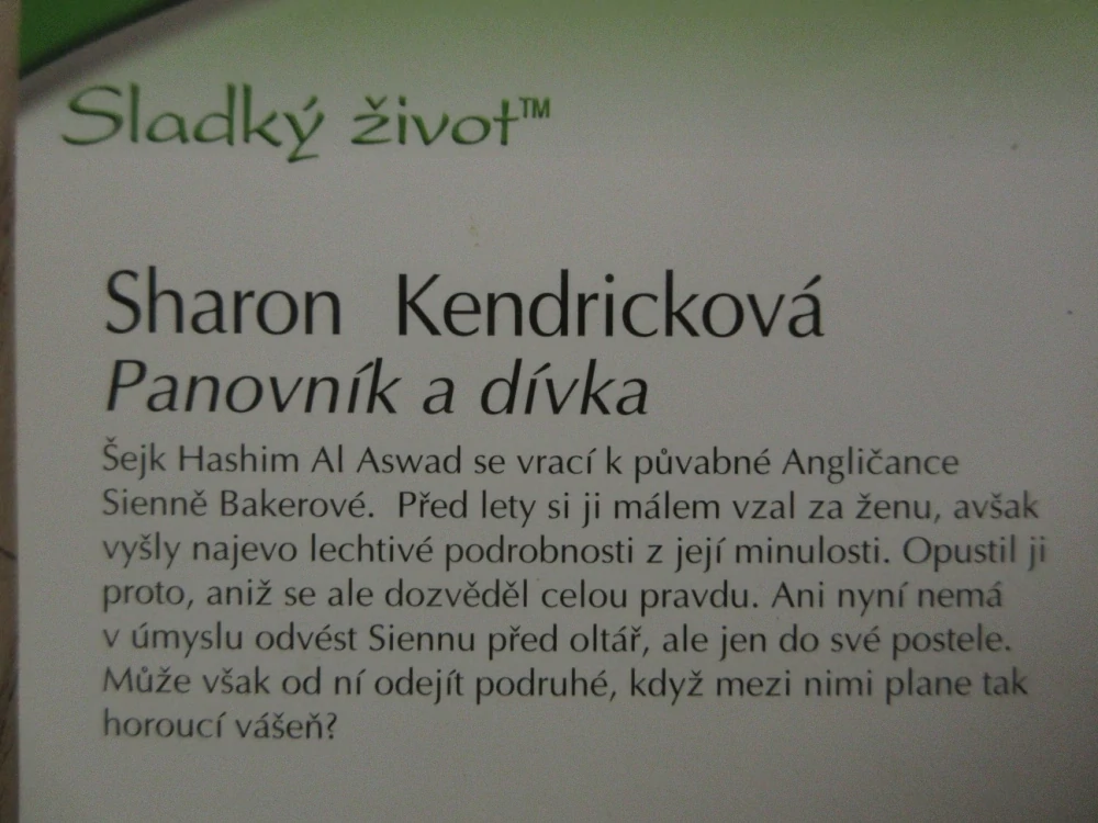 PANOVNÍK A DÍVKA, SHARON KENDRICKOVÁ, **an