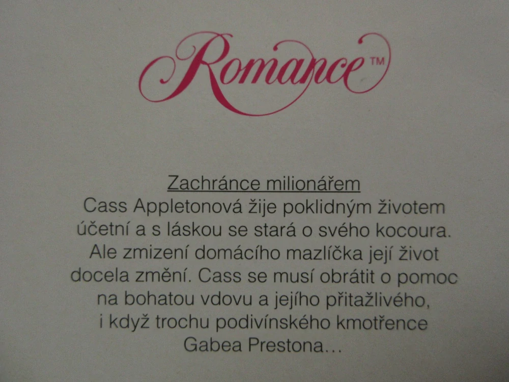 ZACHRÁNCE MILIONÁŘEM, PATRICIA SEELEYOVÁ, **an