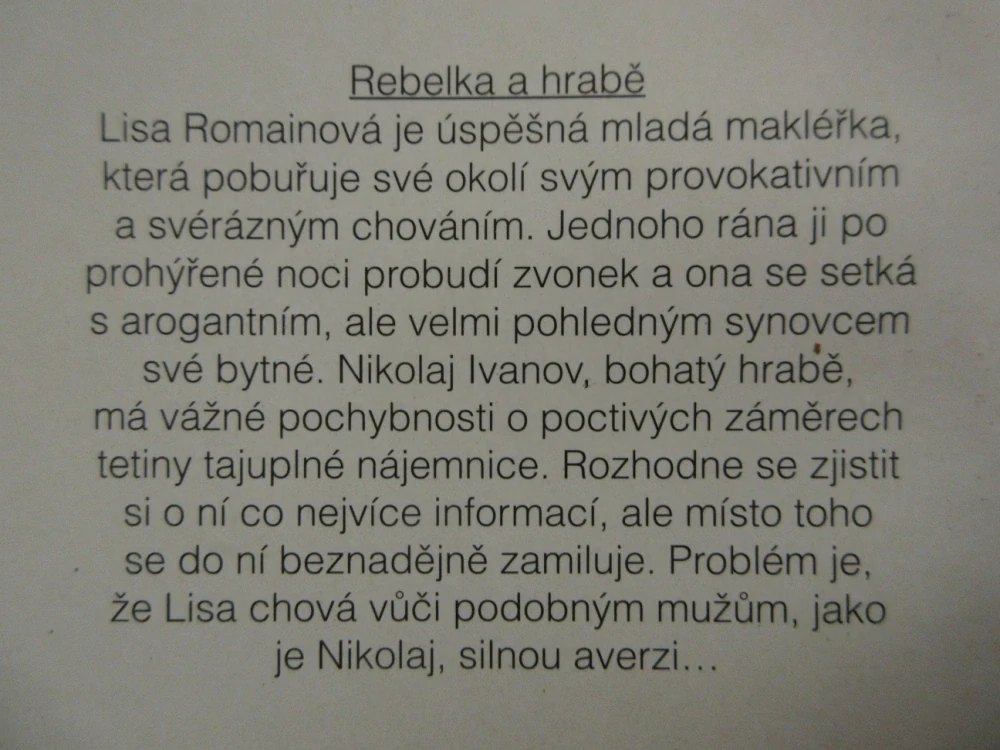 REBELKA A HRABĚ, SOPHIE WESTONOVÁ, **an