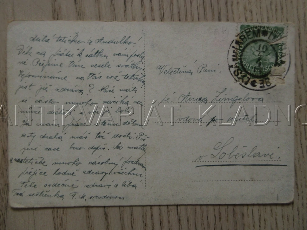 PRVNÍ CESTA DO ŠKOLY, QUIDO MÁNES, POHLEDNICE 1639
