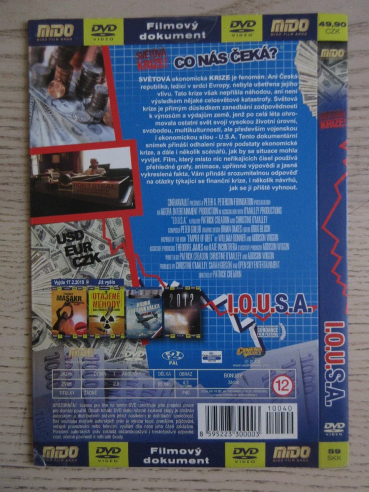 SVĚTOVÁ KRIZE, CO NÁS ČEKÁ?, DVD FILM DOKUMENT