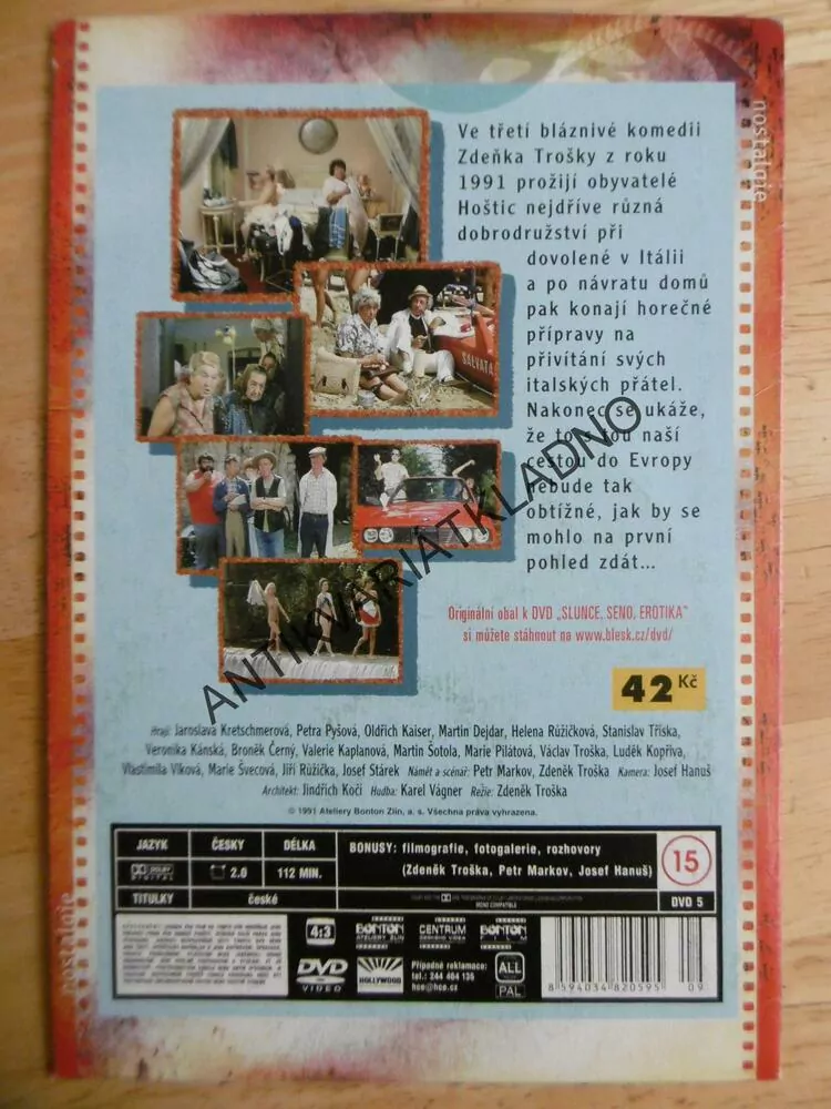 SLUNCE, SENO, EROTIKA, DVD FILM 