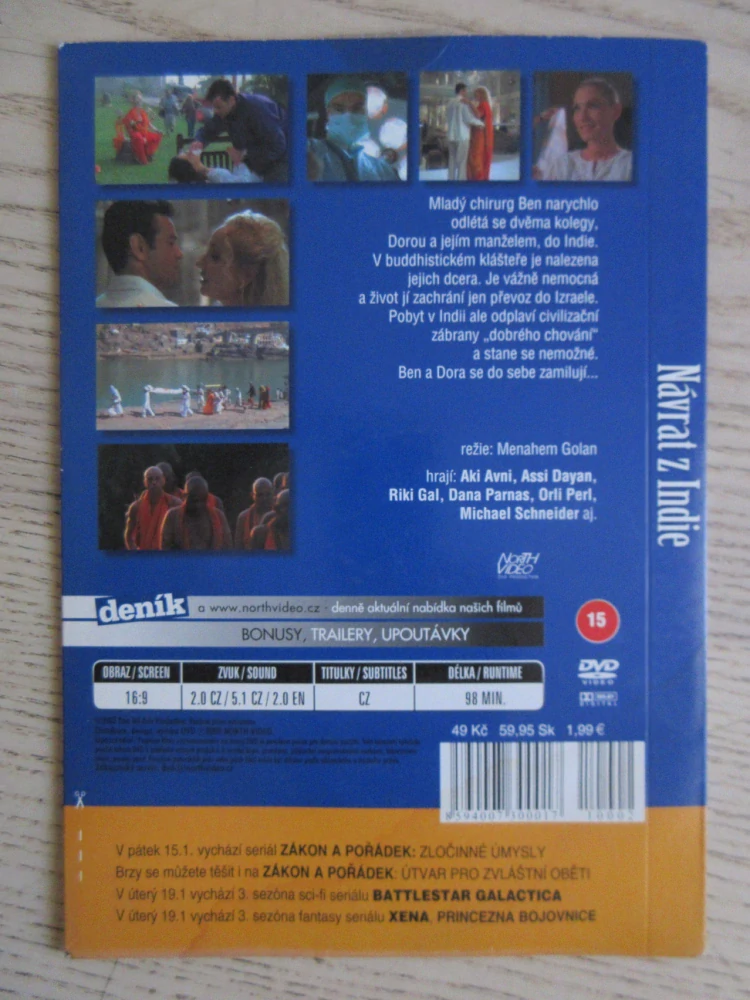 NÁVRAT Z INDIE, DVD FILM