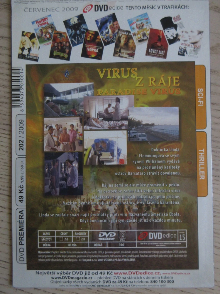 VIRUS Z RÁJE, DVD FILM