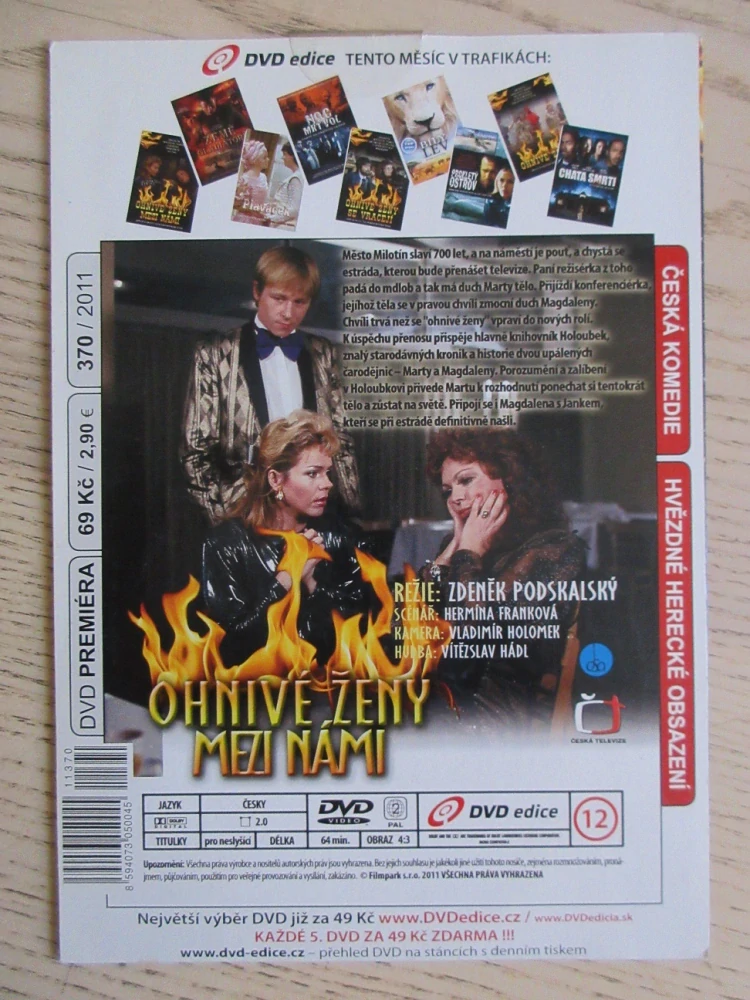 OHNIVÉ ŽENY MEZI NÁMI, J. HLAVÁČOVÁ, D. HAVLOVÁ, K. RODEN, DVD FILM ČR
