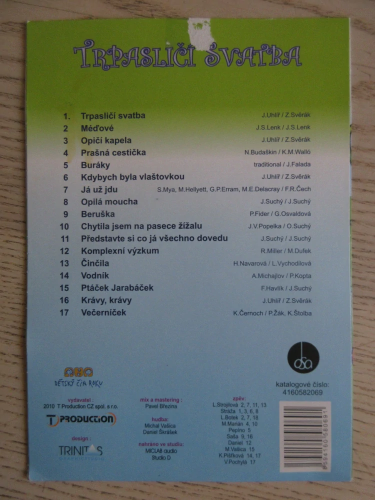 TRPASLIČÍ SVATBA, CD HUDBA