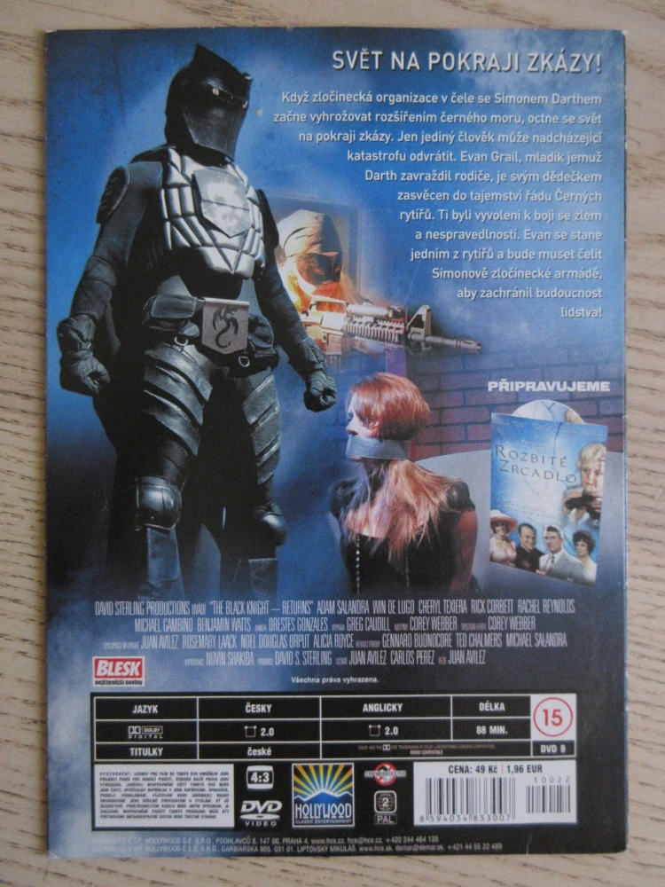 NÁVRAT ČERNÉHO RYTÍŘE, A. SALANDRA, DVD FILM