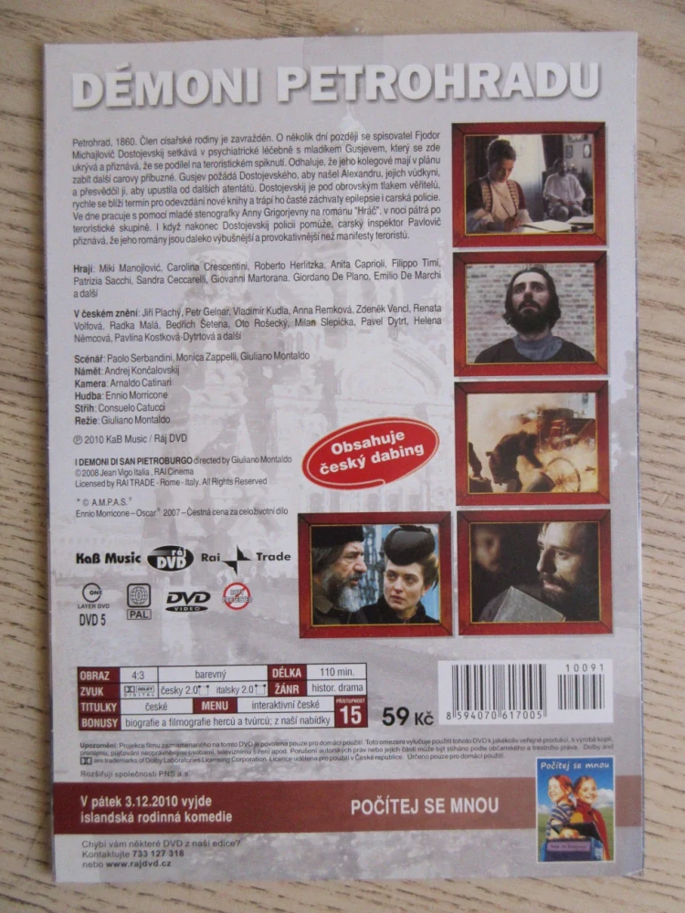 DÉMONI PETROHRADU, C. CRESCENTINI, A. CAPRIOLI, DVD FILM