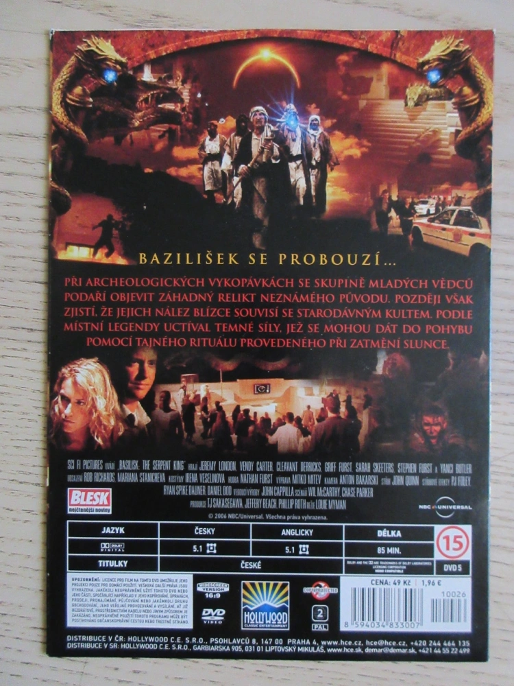 HADÍ KRÁL, J. LONDON, W. CARTER, DVD FILM