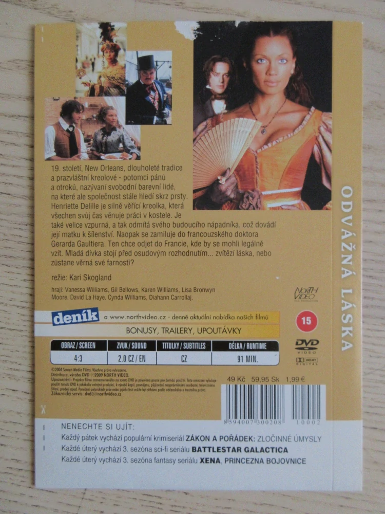 ODVÁŽNÁ LÁSKA, DVD FILM