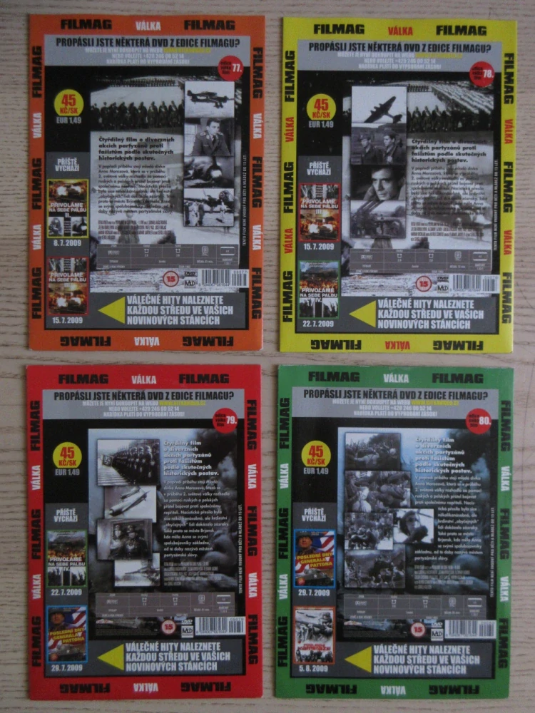 PŘIVOLÁME NA SEBE PALBU, 1-4, DVD FILM 2. SVĚT. VÁLKA
