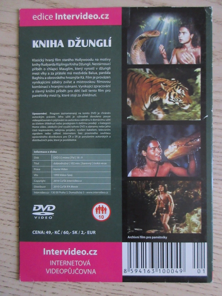 KNIHA DŽUNGLÍ, DVD FILM